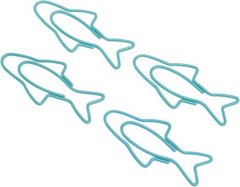30 Pcs Cute Paper Clips, Fish Paper Clip Blue and Water Green Cute Shape, Paper Clips Cute, Paper Clip Holder, Cute Paper Clips, Sardine Fun Paper Clips, Paper Clip Holder in Saudi Arabia