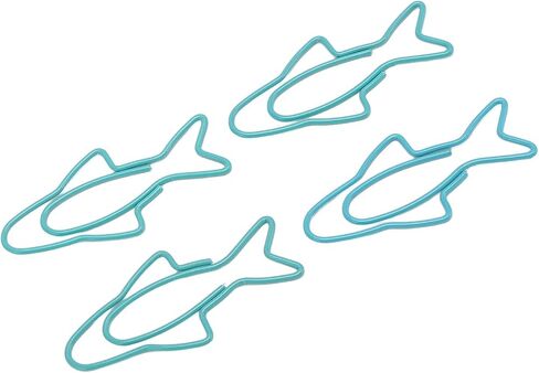 30 Pcs Cute Paper Clips, Fish Paper Clip Blue and Water Green Cute Shape, Paper Clips Cute, Paper Clip Holder, Cute Paper Clips, Sardine Fun Paper Clips, Paper Clip Holder in Saudi Arabia