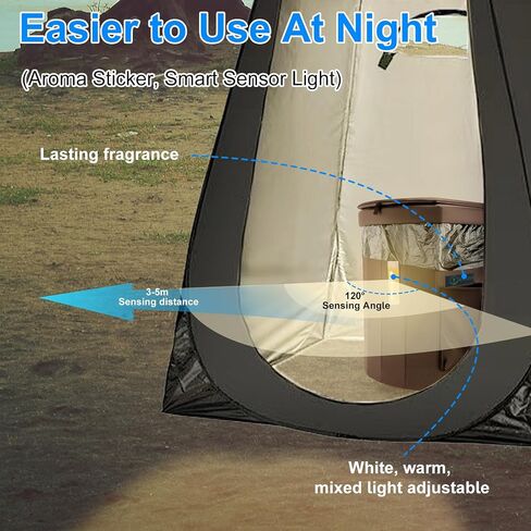 Brarvagur XL Portable Camping Toilets for Adults and Kids, Outdoor Toilet with Lid for Camping, PU Leather Tall Travel Folding Toilet for Trucks Hiking, RoadTrip, Car, Tent and Beach in Saudi Arabia