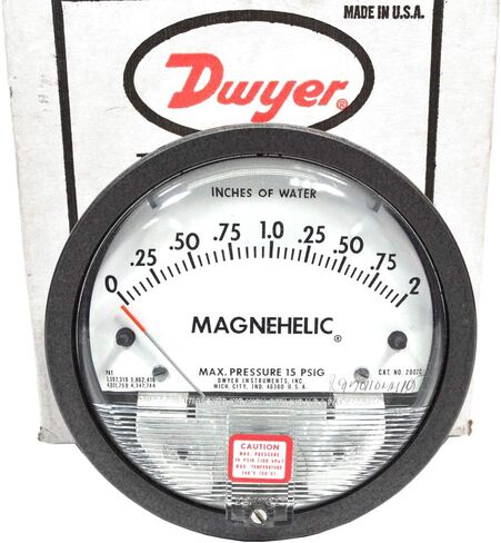 Dwyer 2000-0 Magnehelic Differential Pressure Gauge, 2000: 0-0.5" WC in Kuwait