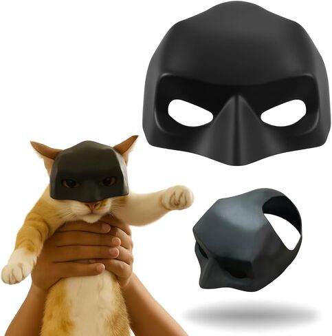 Halloween Cat Mask – Superhero Style Costume for Cats – Soft & Adjustable – One Size 13cm Pet Accessories in Saudi Arabia