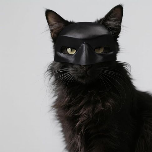 Halloween Cat Mask – Superhero Style Costume for Cats – Soft & Adjustable – One Size 13cm Pet Accessories in Saudi Arabia