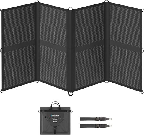 Renogy 200 Watt Solar Panel بطانية ، ألواح شمسية قابلة للطي من النوع N-type ، 25 ٪ من الفضاء الخفيف الوزن الخفيف 8 أضعاف ، QC3.0 USB-A و Type-C ، للتخييم ، RV ، سيارات الدفع الرباعي ، البحرية ، خارج الشوطية الخارجية. in Kuwait
