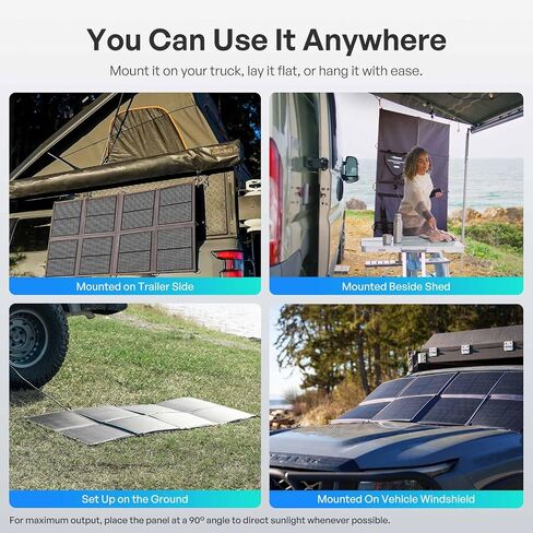 Renogy 200 Watt Solar Panel بطانية ، ألواح شمسية قابلة للطي من النوع N-type ، 25 ٪ من الفضاء الخفيف الوزن الخفيف 8 أضعاف ، QC3.0 USB-A و Type-C ، للتخييم ، RV ، سيارات الدفع الرباعي ، البحرية ، خارج الشوطية الخارجية. in Kuwait