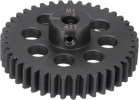 مجموعة تروس Meccanixity Steel M1 41T 5 مم تروس محرك رمح لسيارات RC Pract Truck Drift Part ، Black in Saudi Arabia