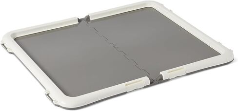 Amazon Basics Dog Training Pad Holder,Secured Latches,Extra Thick and Non-Slip, Recycled Plastic, 24 inch, S, White and Charcoal in Saudi Arabia