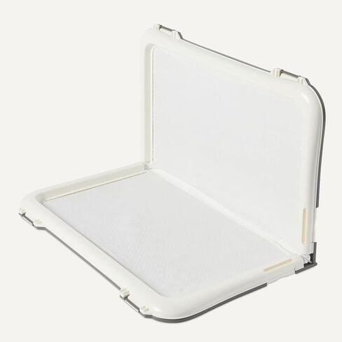 Amazon Basics Dog Training Pad Holder,Secured Latches,Extra Thick and Non-Slip, Recycled Plastic, 24 inch, S, White and Charcoal in Saudi Arabia