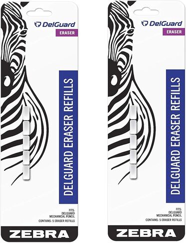 Zebra DelGuard Mechanical Pencil Eraser Refills 5-Count - 2 PACK in Saudi Arabia