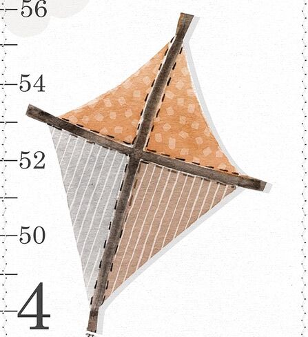 Woodland Growth Chart, Bear Growth Chart, Fox Growth Chart, Yardstick Ruler, Canvas Growth Chart, Gender Neutral Chart, Lets Go Fly a Kite in Saudi Arabia