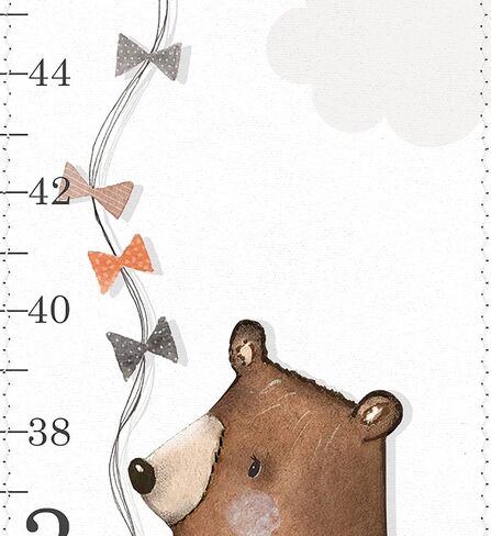 Woodland Growth Chart, Bear Growth Chart, Fox Growth Chart, Yardstick Ruler, Canvas Growth Chart, Gender Neutral Chart, Lets Go Fly a Kite in Saudi Arabia