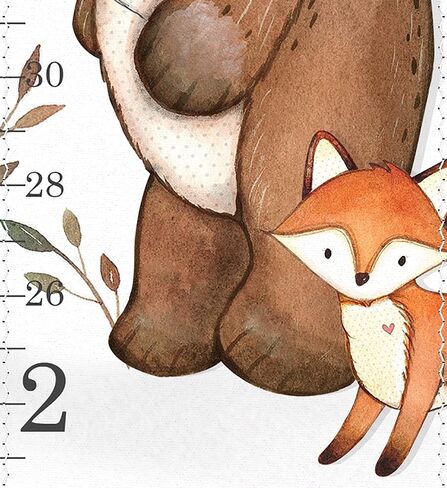 Woodland Growth Chart, Bear Growth Chart, Fox Growth Chart, Yardstick Ruler, Canvas Growth Chart, Gender Neutral Chart, Lets Go Fly a Kite in Saudi Arabia