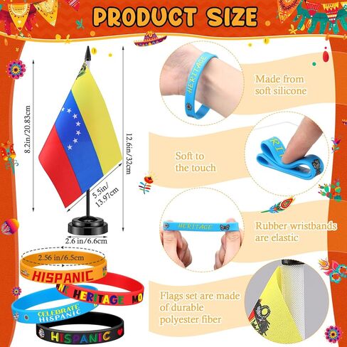 72 PCS Hispanic Honorage Party Party يفضل 22 دولة أعلام المكتب الإسباني للمكتب العني in Kuwait