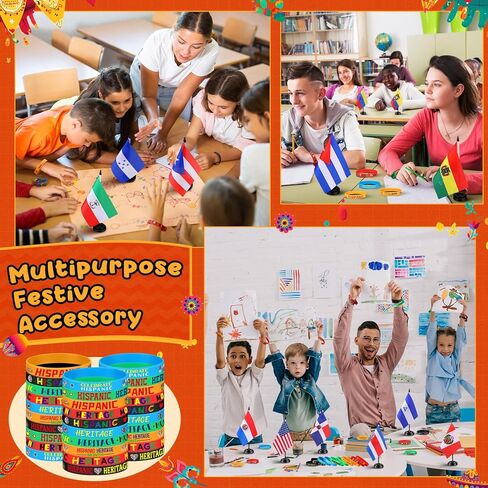 72 PCS Hispanic Honorage Party Party يفضل 22 دولة أعلام المكتب الإسباني للمكتب العني in Kuwait