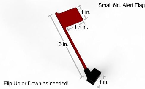 6in صغير. Red Alert Office Desk Flag Pivots Up Down Fun Party لا تزعج حالة المساعدة في مركز الاتصال الإشارة الداخلية المخزون المغلقة للمحطة كمبيوتر مقصورة (10 عبوات) in Kuwait