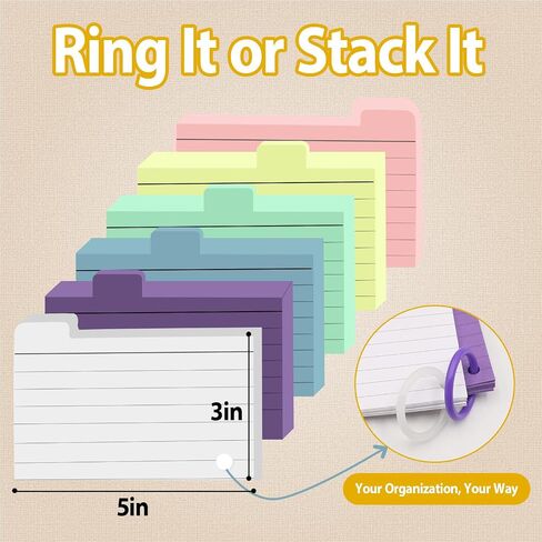 Solid Wood 4x6 Index Card Organizer with 5 Dividers | Rolodex & Recipe Box Storage | Holds 200+ Cards for Home/Kitchen in Saudi Arabia