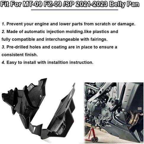 دراجة نارية بطن البطن البطن عموم السفلى محرك المفسد غلاف حراس الولادة ل MT-09 FZ-09 2021 2022 2023 MT 09 FZ09 MT09 SP Fairing Accessories in Saudi Arabia