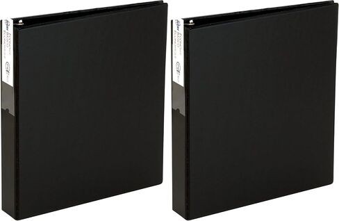 Avery Economy 3 Ring Binder, 3" Round Rings, Label Holder, 1 Black Binder (04601) in Saudi Arabia
