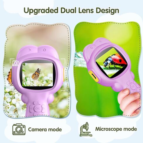 1000X Kids Kids مجهر Aukclax Photo & Video 2.4 "شاشة IPS 1080p المجاهر الرقمية القابلة للتشكيل للطفل 3+ 4 5 6 7 8 9 in Saudi Arabia
