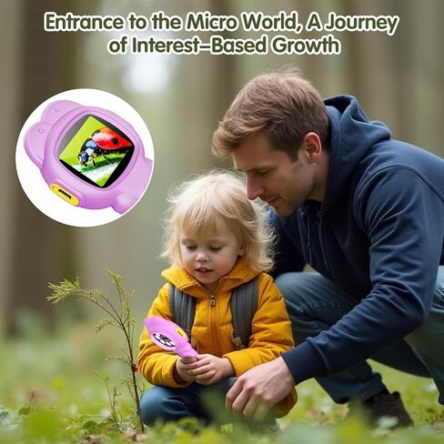 1000X Kids Kids مجهر Aukclax Photo & Video 2.4 "شاشة IPS 1080p المجاهر الرقمية القابلة للتشكيل للطفل 3+ 4 5 6 7 8 9 in Saudi Arabia