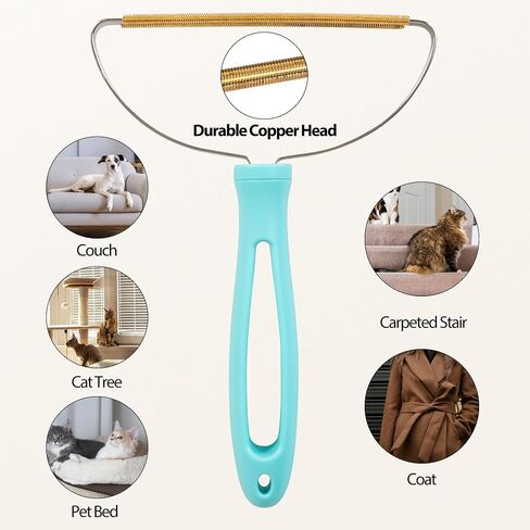 أشعل النار في السجاد لأداة إزالة الشعر للحيوانات الأليفة ، 2025 جيلًا جديدًا 2 في 1 TPU و Rake Rake Teeth Hair Remover مع مقبض طويل قابل للتعديل ، قابلة لإعادة الاستخدام ، Cat Dog Cleaner Brake Brake in Saudi Arabia