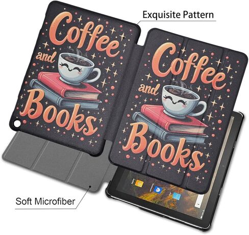 Case for All-New Amazon Fire HD 8 & 8 Plus Tablet (12th Generation/10th Generation, 2022/2020 Release), Slim PU Leather Trifold Cover Stand Shell with Auto Wake/Sleep, African American Woman in Kuwait