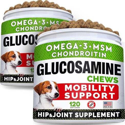 Advanced Glucosamine for Dogs, Chondroitin & MSM Hip Joint Supplement Chews in Saudi Arabia