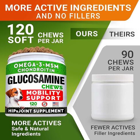 Advanced Glucosamine for Dogs, Chondroitin & MSM Hip Joint Supplement Chews in Saudi Arabia