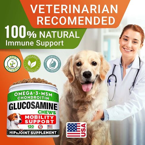 Advanced Glucosamine for Dogs, Chondroitin & MSM Hip Joint Supplement Chews in Saudi Arabia