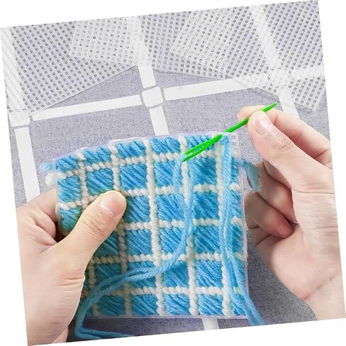 Tehaux 20pcs لوحة شبكات من القماش البلاستيكي من أجل خياطة دقة من البلاستيك الحرف الدقيق لتطريز حياكة ومشاريع الكروشيه تصميم شفاف لسهولة وضوح الخيط in Saudi Arabia