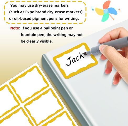 405 Pcs Gold Name Tag Stickers, 2"x 3" Adhesive Sticky Name Tags Sticker Name Badges Labels for School, Classroom, Reunion, Office, Home, Party in Kuwait