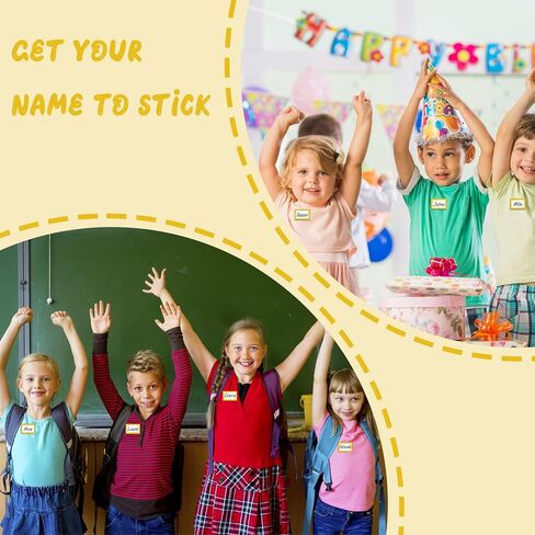 405 Pcs Gold Name Tag Stickers, 2"x 3" Adhesive Sticky Name Tags Sticker Name Badges Labels for School, Classroom, Reunion, Office, Home, Party in Kuwait
