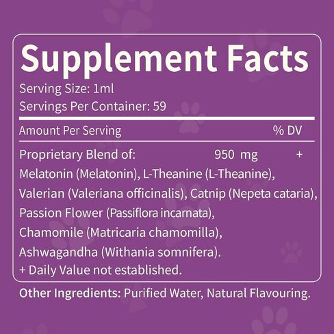 قطرات التهدئة الطبيعية Cat Melatonin ، ودعم النوم والنوم الصحي ، وملحق الاسترخاء المستخلص العشبي مع L-theanine ، و Valerian ، و Catnip ، و Fassion Flower و Chamomile. 2 أوقية in Kuwait