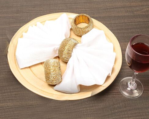 Rattan Napkin Rings Set of 24 for Wedding Party Decoration, Napkin Holder for Table Decoration, Christmas Table Decorations, Thanksgiving Home Decor (Brown) in Saudi Arabia