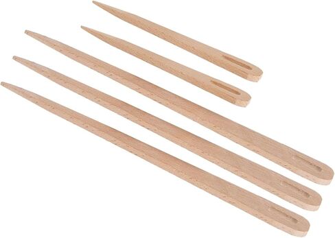 Kodrily 5pcs نسج الإبر ، مجموعة أدوات نسج الخشب الكبيرة ، شوكة الحياكة الزان ، أداة خشب يدوية DIY ، إبر محمولة نسج العصي للحرف اليدوية للخياطة الغزل in Kuwait