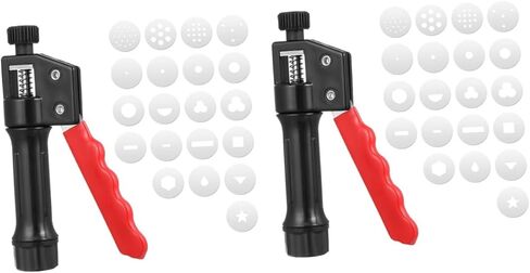 Tofficu 2pcs Clay Extruder Tool for Cake Decoration Handheld Mold for Fondant Chocolate and Clay Crafts for Artists and Bakers Kitchen Tool in Saudi Arabia
