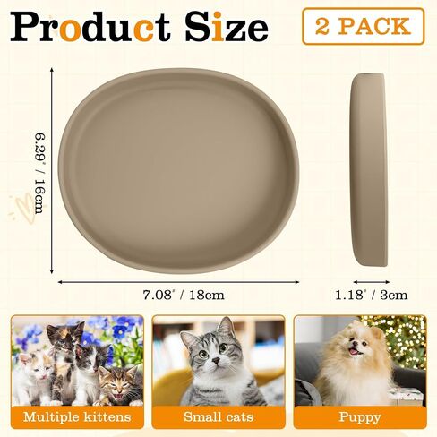 BNOSDM Silicone Cat Food Bowls Portable Litter Box Kit for Car, Hotels, Outings, Temporary Stays in Saudi Arabia