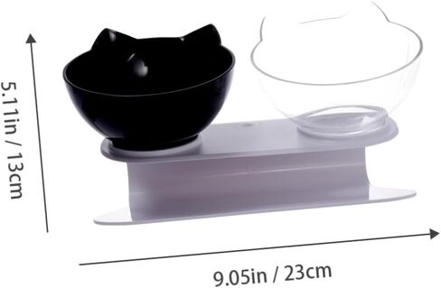 Merryhapapy Cat Ears Double Bowl Portable Two Color Cat Catmer Bowl Bown Description Desactable Desactable To Sycording Mater in Saudi Arabia