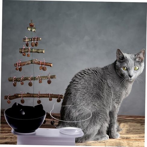 Merryhapapy Cat Ears Double Bowl Portable Two Color Cat Catmer Bowl Bown Description Desactable Desactable To Sycording Mater in Saudi Arabia