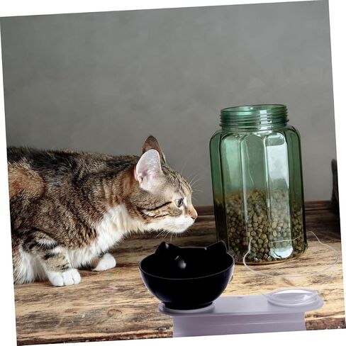 Merryhapapy Cat Ears Double Bowl Portable Two Color Cat Catmer Bowl Bown Description Desactable Desactable To Sycording Mater in Saudi Arabia