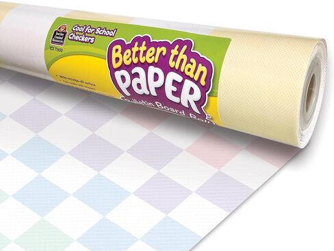 Teacher Created Resources Cool for School Checkers Better Than Paper® Bulletin Board Roll (TCR77600) in Saudi Arabia