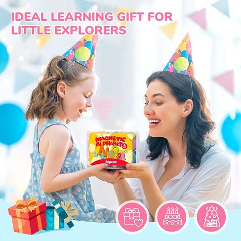 JoyCat Wooden Magnetic Letters and Numbers, Large ABC 123 Alphabet Fridge Magnets for Toddlers & Kids, Uppercase Letters, Math Symbols, Preschool Educational Learning Refrigerator Toy Set (63 PCS) in Saudi Arabia