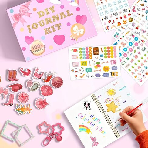 DIY Journal Kit for Girls Age 8-14, Craft Kits Gifts for Teenage Girls,Diary Notebook Scrapbook Stationery Gift Set,Christmas Birthday Gift Ideas for 8 9 10 11 12 13 14 Year Old Girl Daughter Teen in Saudi Arabia