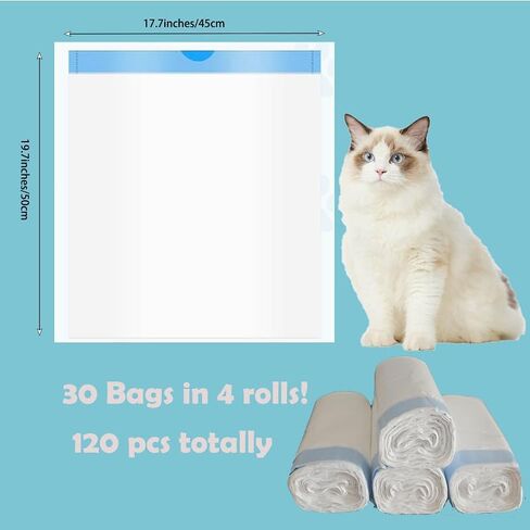 120 cat litter bags -17.7 inches x 19.68 inches in Saudi Arabia