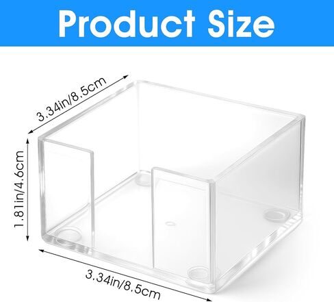 حامل ملاحظة لزجة أكريليك ، حامل 3 × 3 Clastal Clear Notepad Holder Anti-Slip Post Post Moversions حاملي الملاحظة اللزجة لموزعات مكتب Office Desk Home Organizer in Kuwait