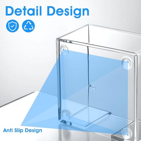 حامل ملاحظة لزجة أكريليك ، حامل 3 × 3 Clastal Clear Notepad Holder Anti-Slip Post Post Moversions حاملي الملاحظة اللزجة لموزعات مكتب Office Desk Home Organizer in Kuwait