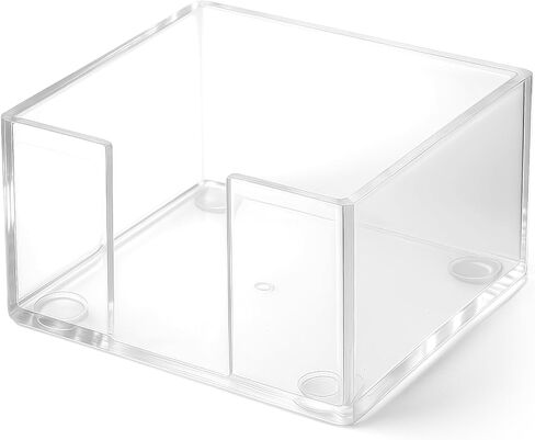 حامل ملاحظة لزجة أكريليك ، حامل 3 × 3 Clastal Clear Notepad Holder Anti-Slip Post Post Moversions حاملي الملاحظة اللزجة لموزعات مكتب Office Desk Home Organizer in Kuwait
