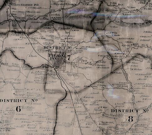 1878 Map of Giles County Tennessee (Material: 20" x 30" Matte) in Saudi Arabia