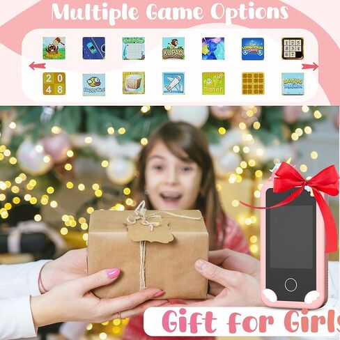 Kids Smart Phone Toy for Boys & Girls Ages 3–9 – 2.8" Touchscreen, Dual Camera, 16 Learning Games, Music Player, 8GB SD Card, No WiFi Needed, Montessori Gift for Toddlers, Birthday & Holiday Present in Saudi Arabia