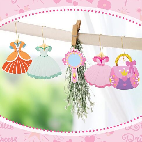 24 Set Princess DIY Painting Kit Ceramic to Paint Your Own Princess Dress Castle Statues Unpainted Plaster Figurines Brushes Acrylic Paints Bags Party Favor for Adults Girls Baby Shower in Saudi Arabia