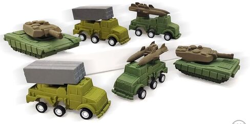 محايات Prince 6 Pack Tank ثلاثية الأبعاد مع عجلات ، ومحشرات على الطراز العسكري غير الصديقة للبيئة للأطفال ، وجامعي ، ومسرحيون ممتعون. in Kuwait